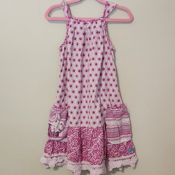 naartjie Other - Flaw! Naartjie Sun Dress sz 6 girl crochet trim pocket purple sleeveless